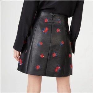 Club Monaco Edvard Faux Leather Mini Skirt